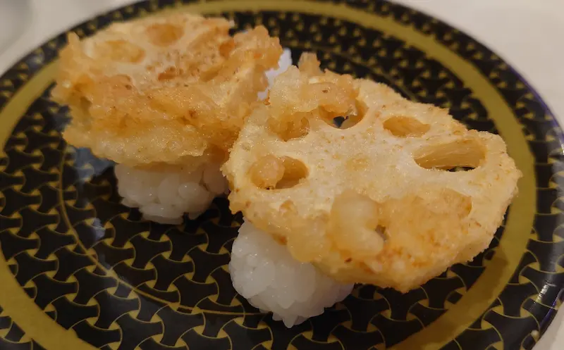 れんこん天ぷら寿司